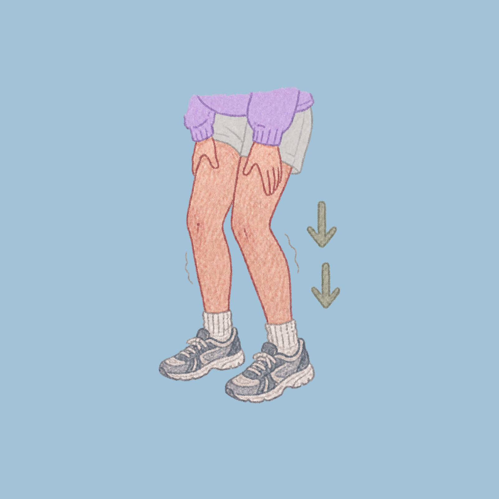 Leg fatigue illustration