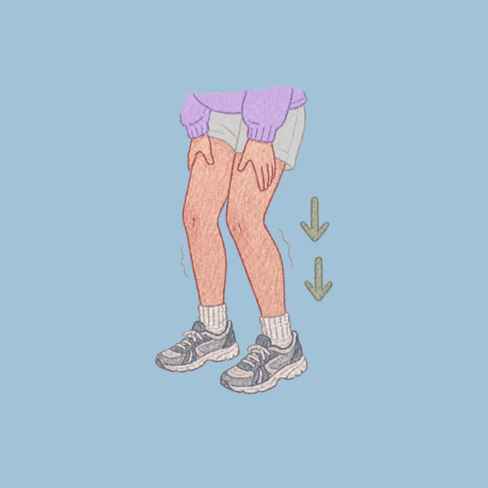 Leg fatigue illustration